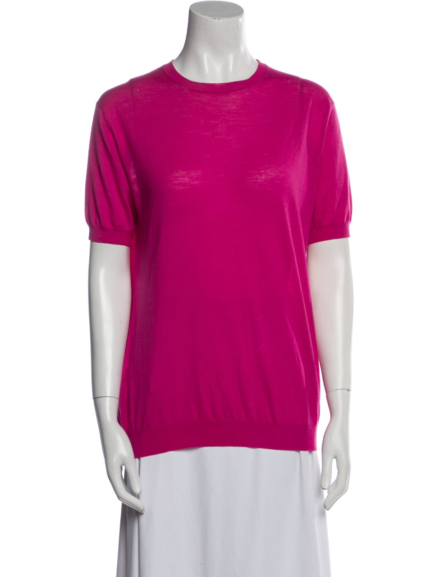 Prada Virgin Wool Crew Neck T-Shirt