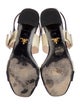 Prada Saffiano Leather Colorblock Pattern Slingback Sandals