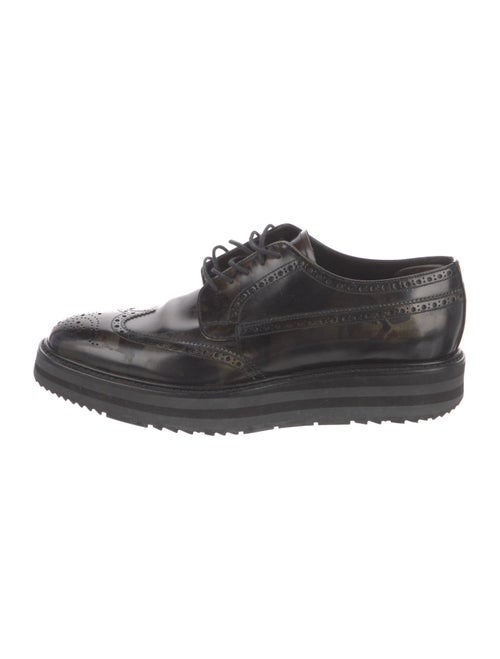Prada Leather Eyelet Trim Brogues