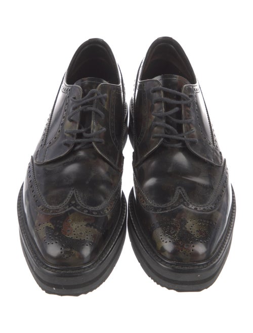 Prada Leather Eyelet Trim Brogues