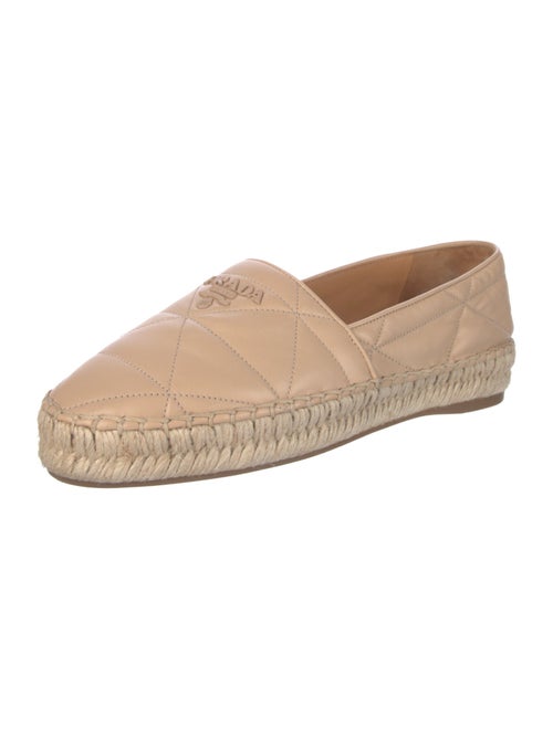 Prada Quilted Pattern Leather Espadrilles