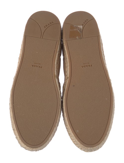 Prada Quilted Pattern Leather Espadrilles