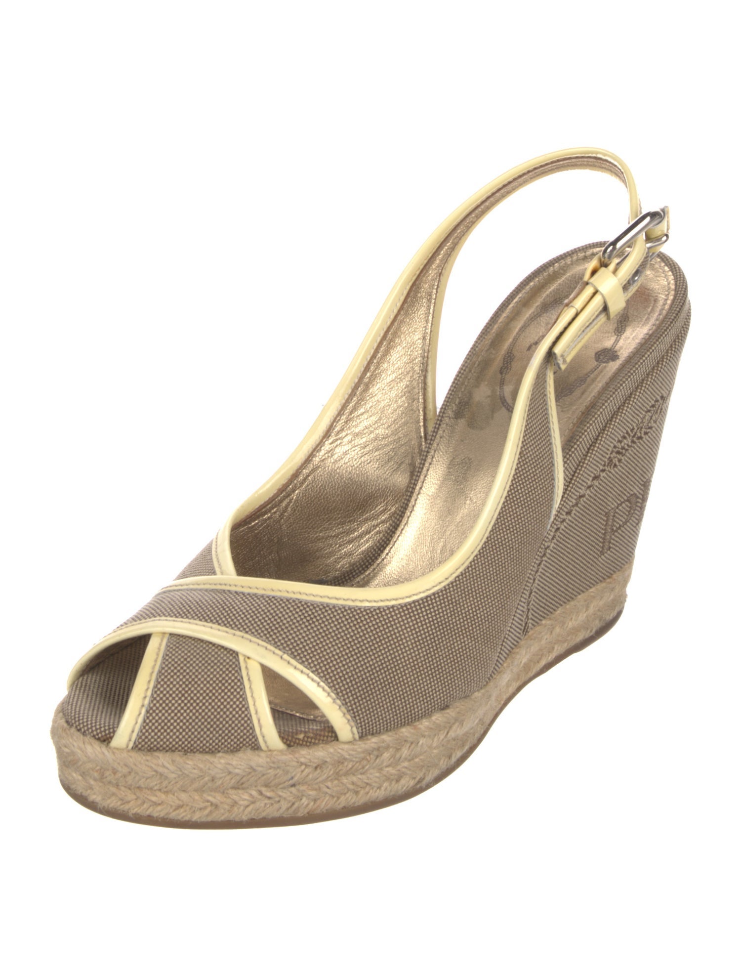 Prada Canvas Animal Print Slingback Pumps