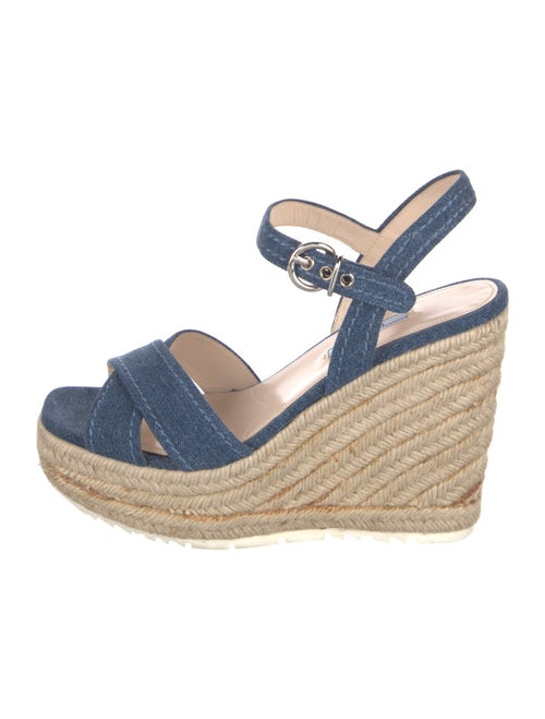Prada Denim Braided Accents Espadrilles