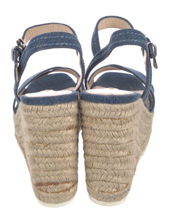 Prada Denim Braided Accents Espadrilles