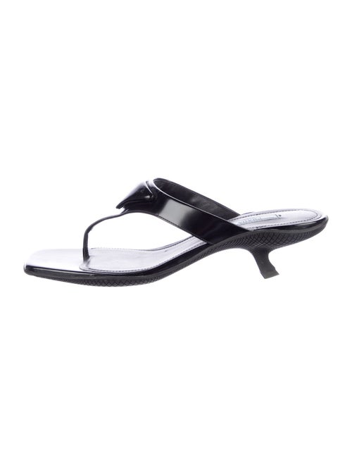 Prada Leather T-Strap Sandals