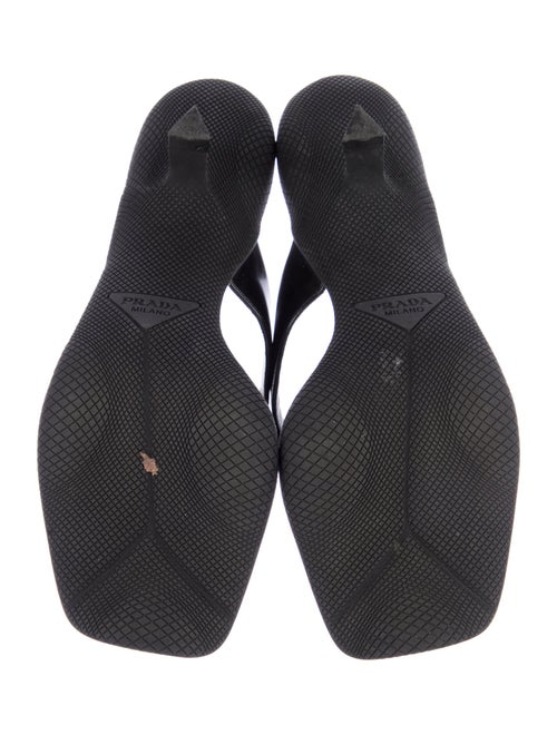 Prada Leather T-Strap Sandals