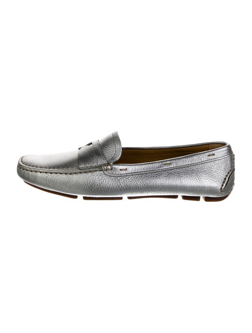 Prada Leather Lasercut Accents Loafers