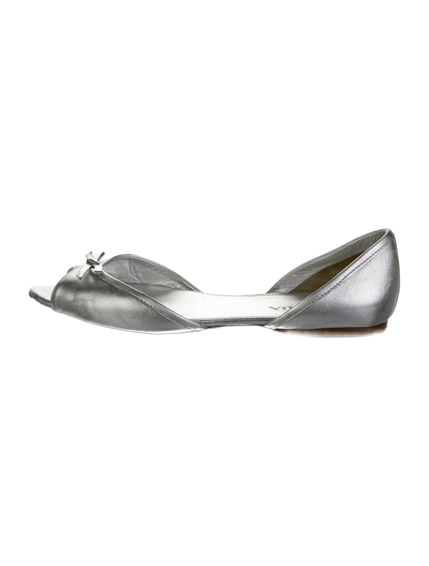 Prada Leather Bow Accents Sandals