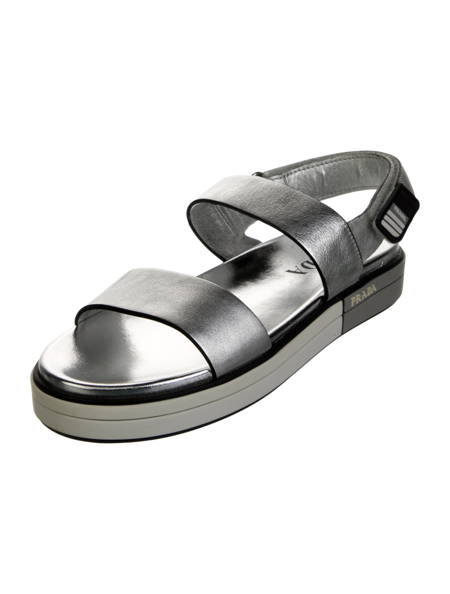 Prada Leather Slingback Sandals
