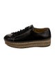 Prada Interlocking CC Logo Leather Espadrilles