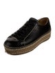 Prada Interlocking CC Logo Leather Espadrilles