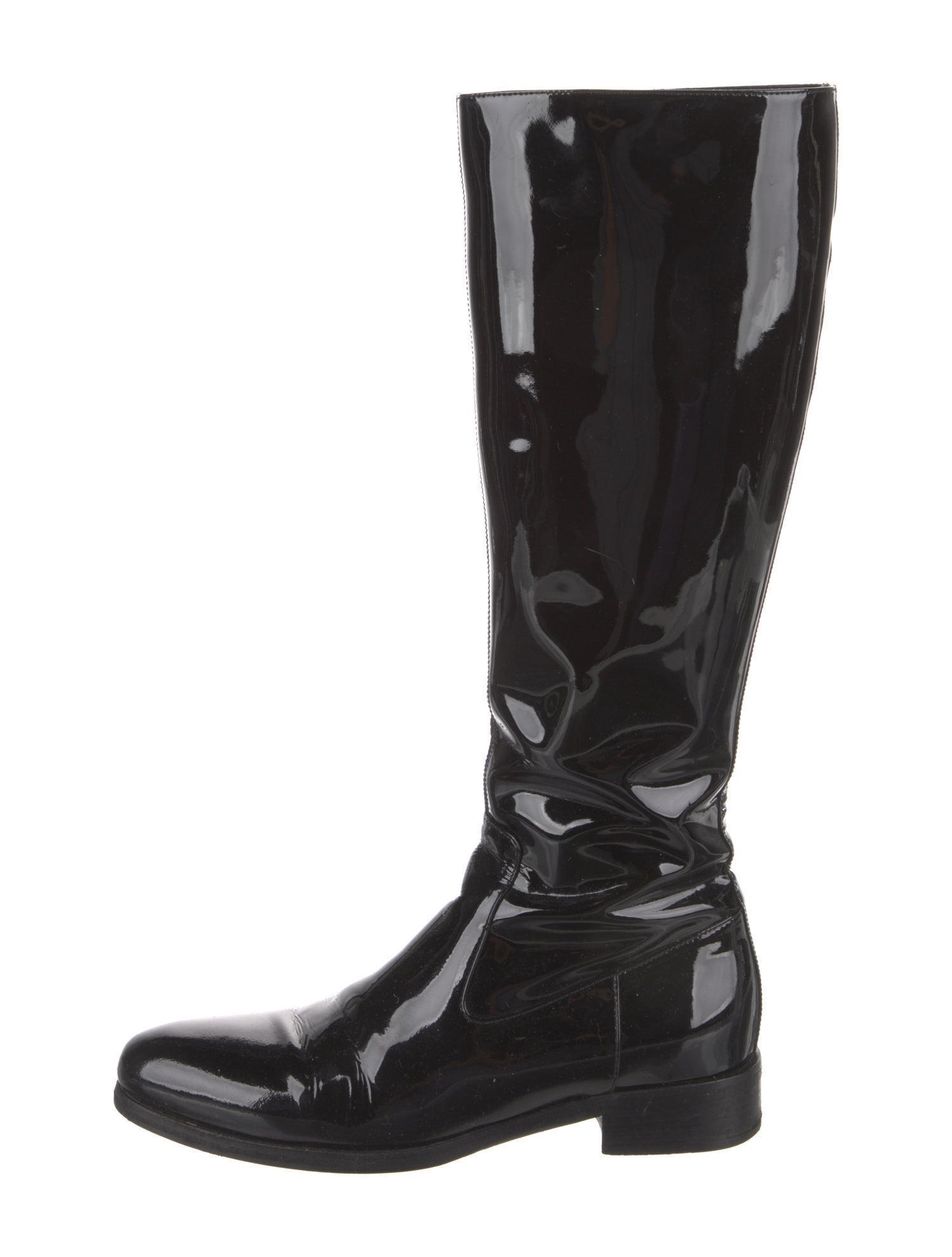 Prada Patent Leather Riding Boots