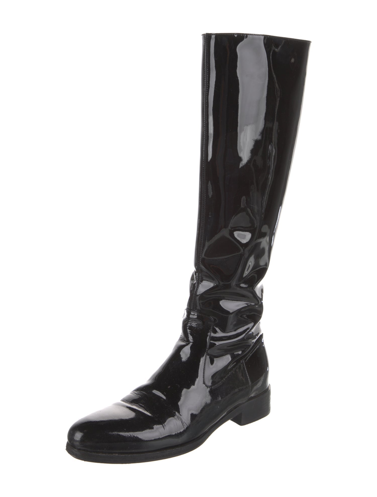 Prada Patent Leather Riding Boots
