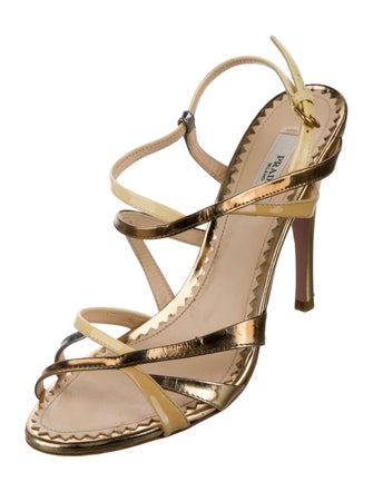 Prada Patent Leather Slingback Sandals