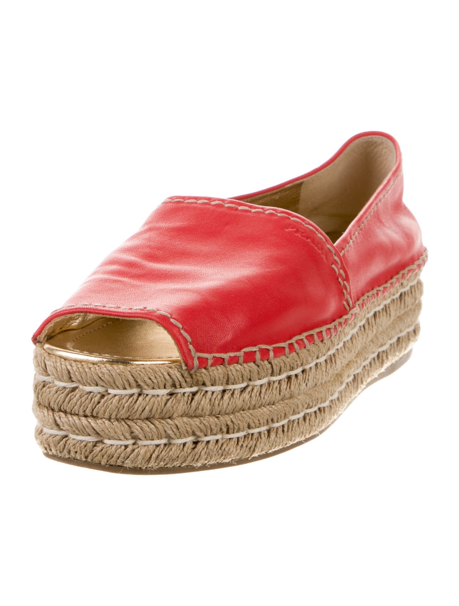 Prada Leather Espadrilles