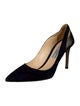 Prada Suede Cutout Accent Pumps