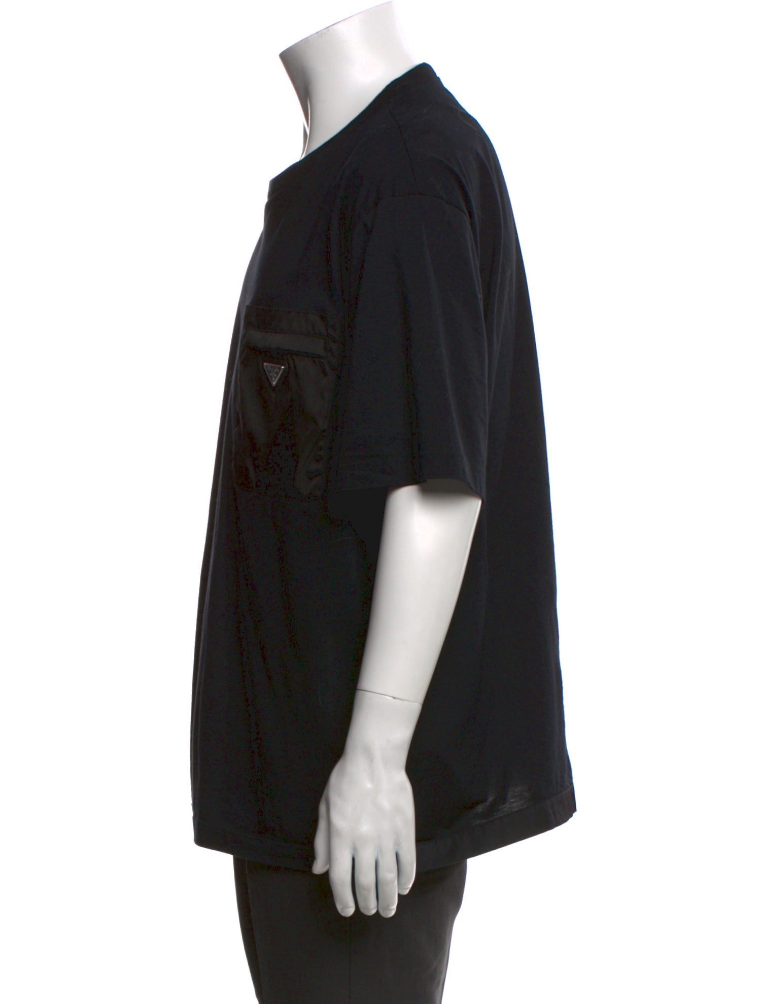 Prada 2022 Enameled Metal Triangle T-Shirt