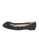 Prada Suede Striped Ballet Flats