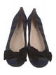 Prada Suede Striped Ballet Flats