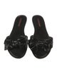 Prada Patent Leather Bow Accents Slides