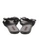 Prada Patent Leather Bow Accents Slides