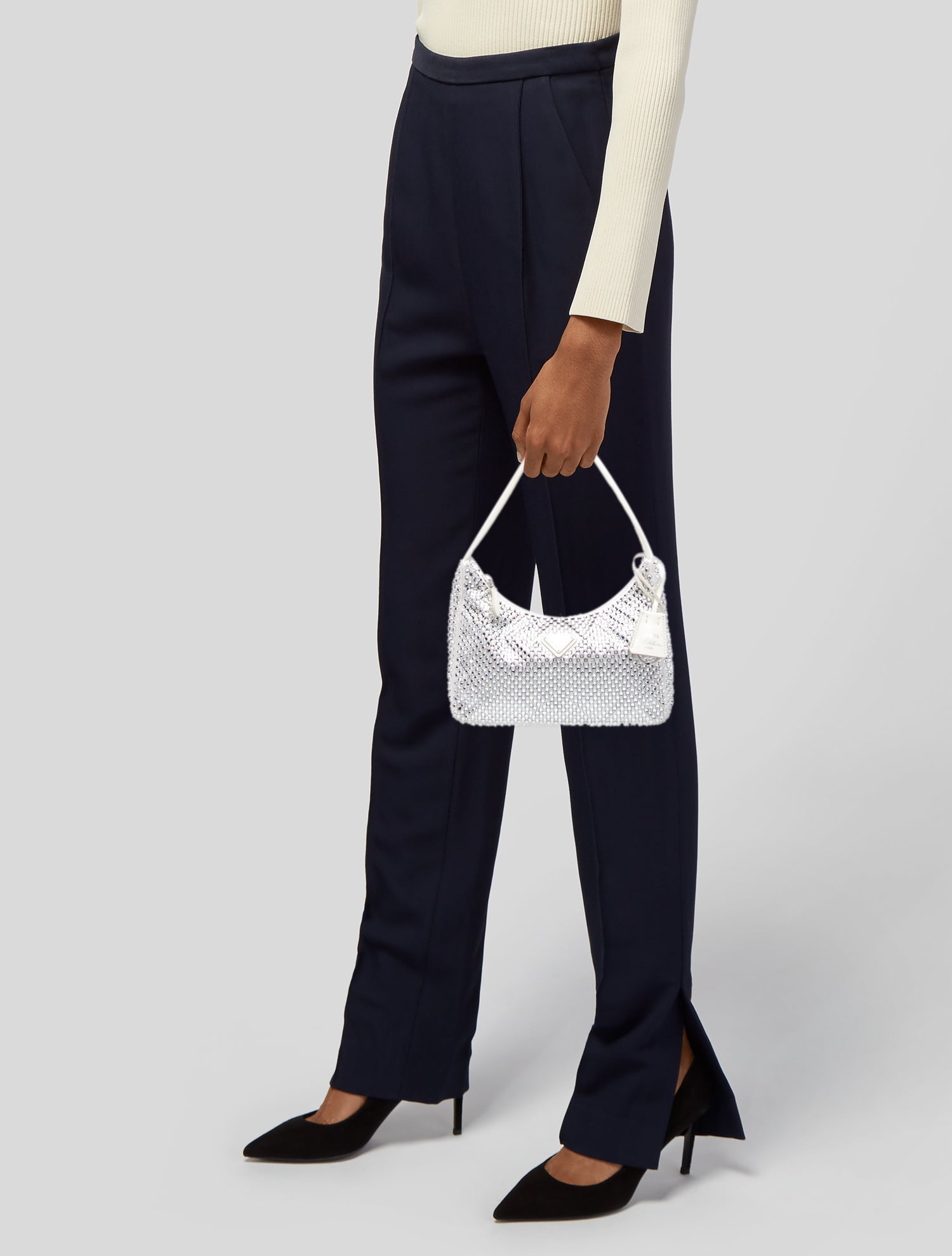 Prada Enameled Metal Triangle Re-Edition 2000