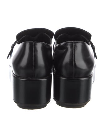 Prada Leather Pleated Accents Oxfords