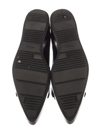 Prada Leather Pleated Accents Oxfords