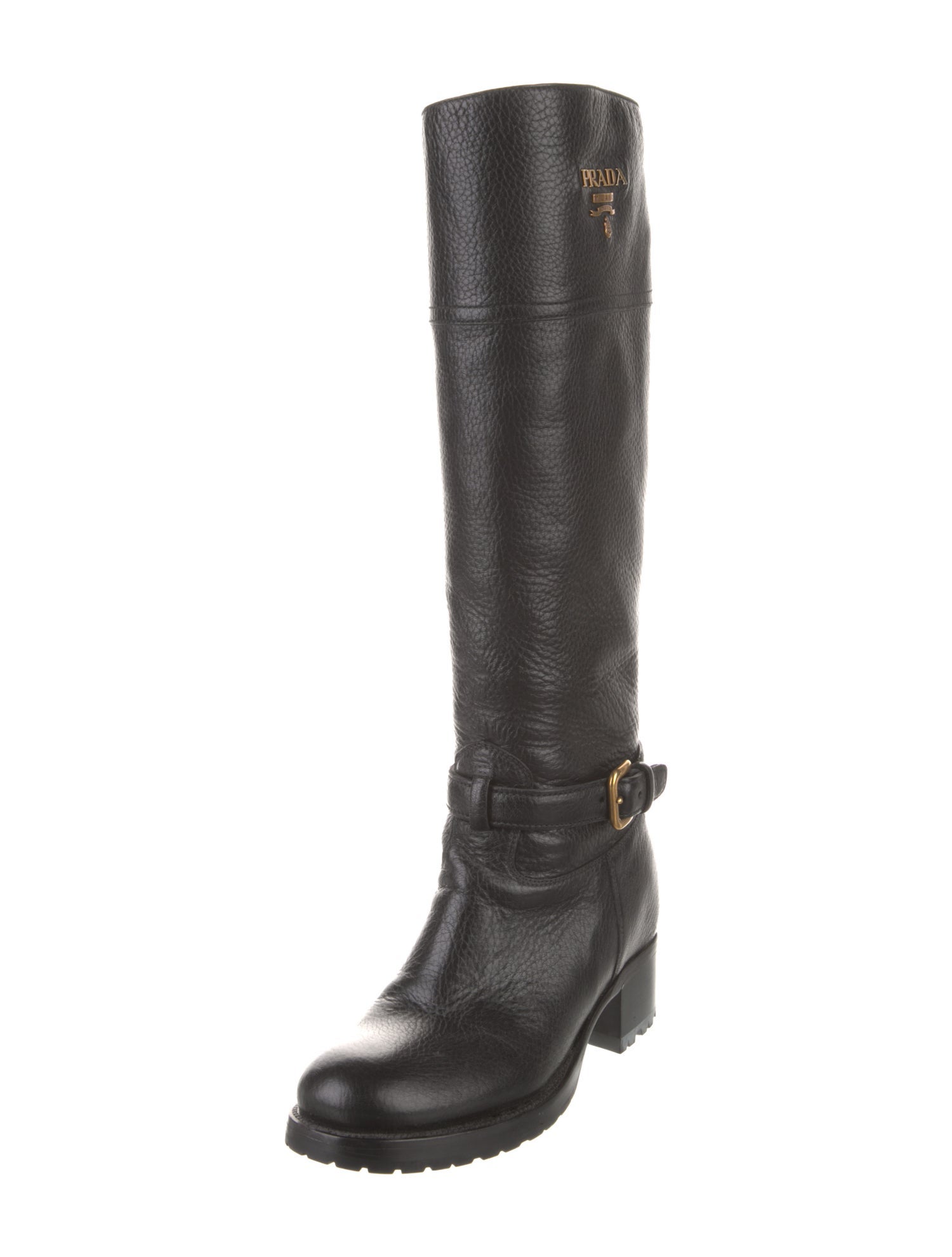 Prada Leather Riding Boots