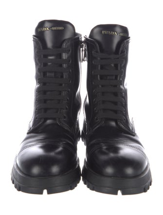 Prada Leather Combat Boots