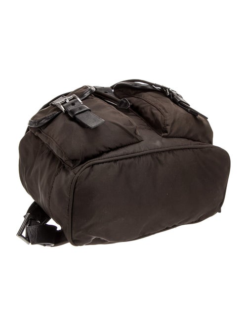 Prada Enameled Metal Triangle Backpack