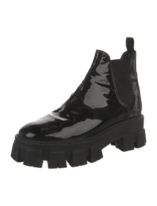 Prada Patent Leather Chelsea Boots