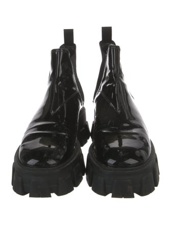 Prada Patent Leather Chelsea Boots