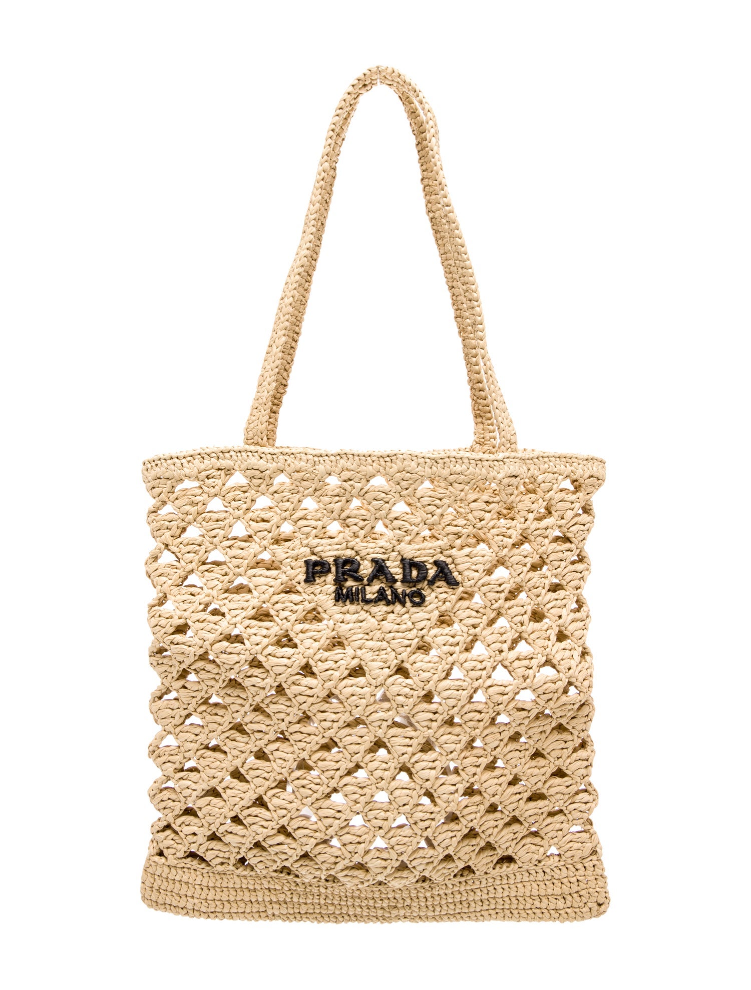Prada Raffia Grass Bucket Bag