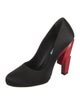 Prada Satin Colorblock Pattern Pumps