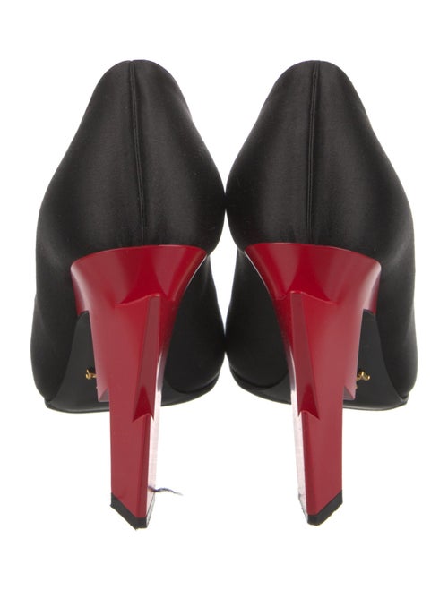 Prada Satin Colorblock Pattern Pumps