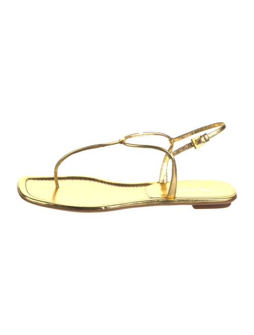 Prada Leather T-Strap Sandals