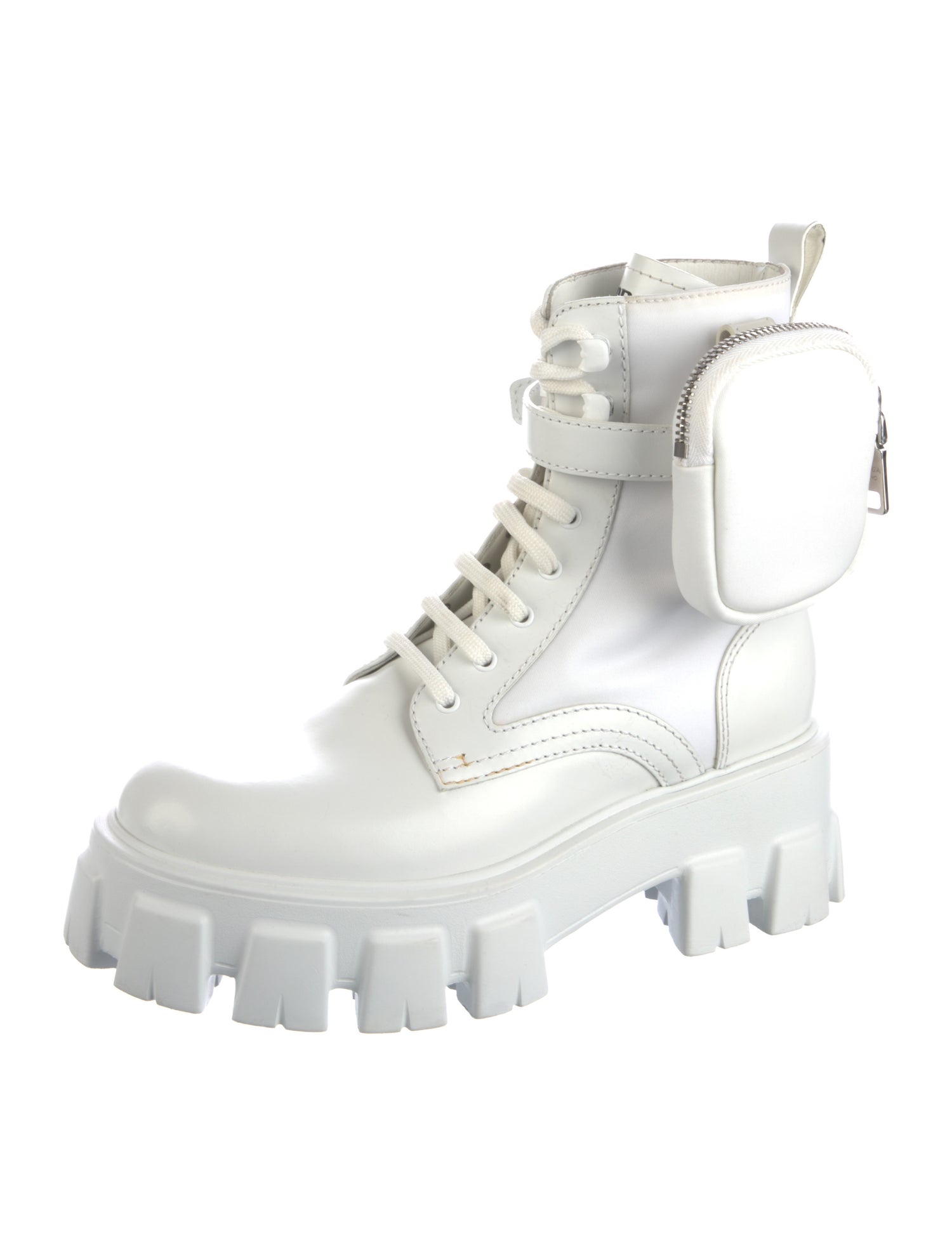 Prada Leather Combat Boots