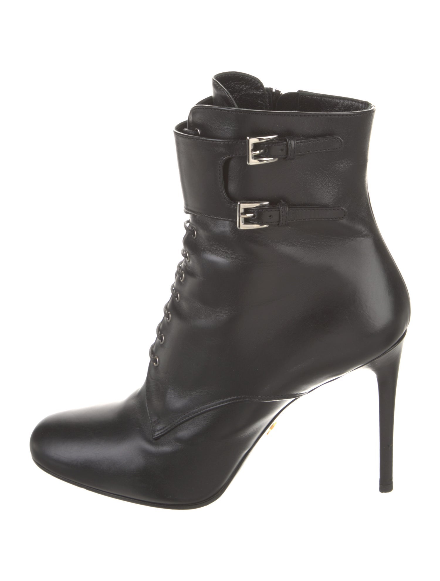 Prada Leather Lace-Up Boots
