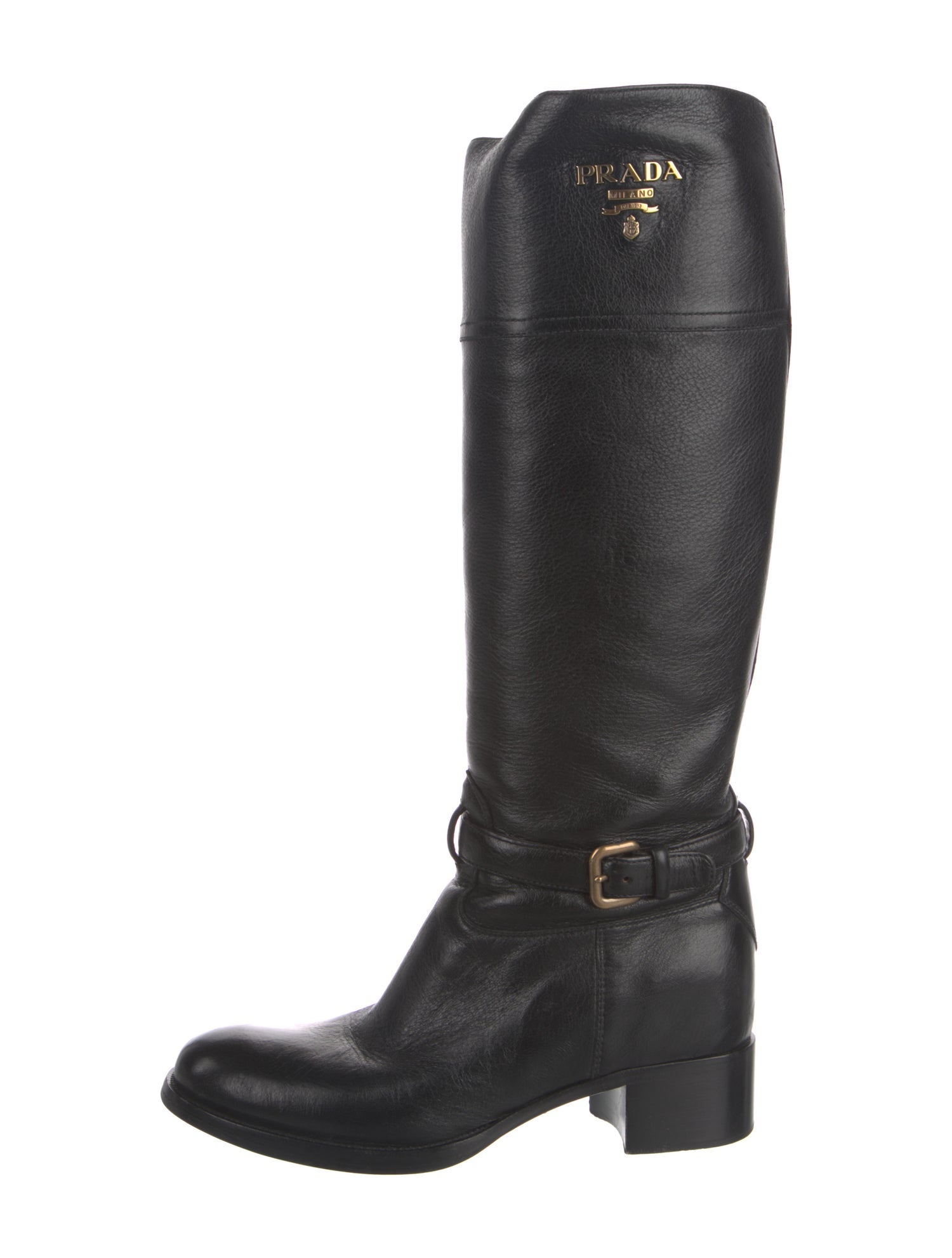 Prada Leather Riding Boots