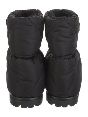Prada Nylon Fur Trim Boots