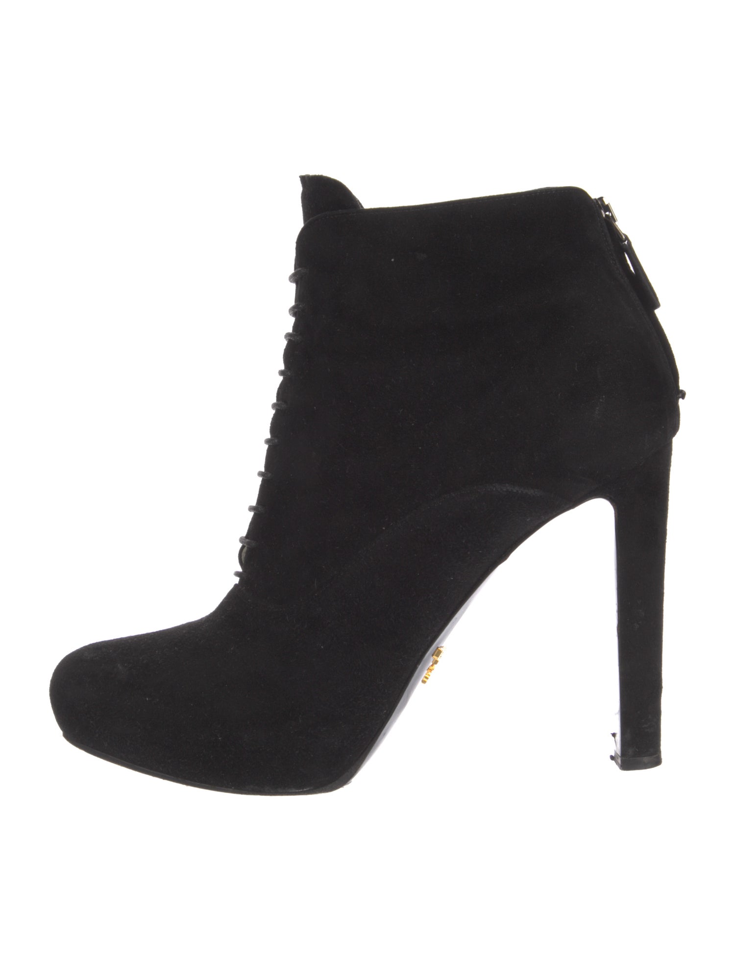 Prada Suede Lace-Up Boots