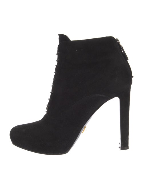 Prada Suede Lace-Up Boots