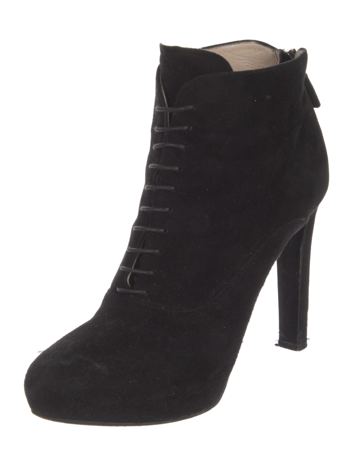 Prada Suede Lace-Up Boots