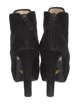 Prada Suede Lace-Up Boots