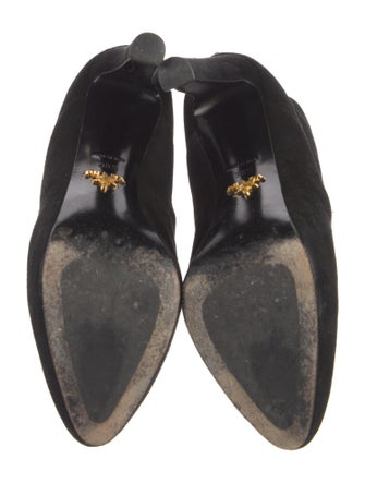 Prada Suede Lace-Up Boots