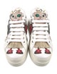 Prada Leather Graphic Print Sneakers