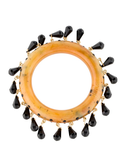 Prada Resin & Crystal Charm Bangle