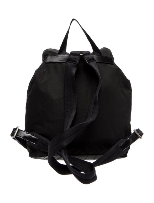 Prada Enameled Metal Triangle Backpack